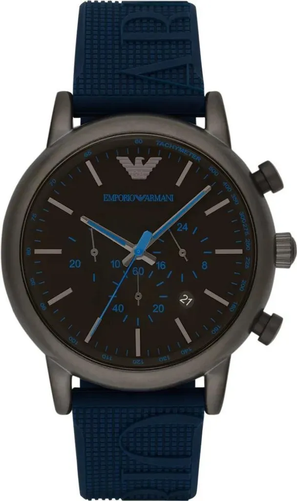 Chronographe Emporio Armani Luigi AR11023 étanche avec cadran bleu
