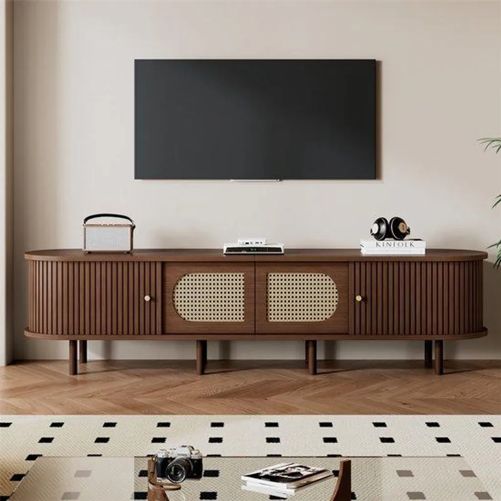 Banc Déco Ovale 180 cm Panneaux Foncé - Évitez les Angles Pointus