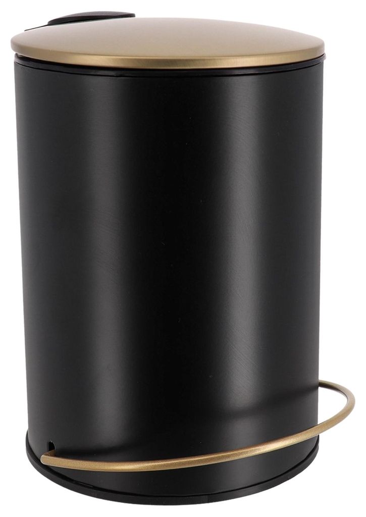 TENDANCE Abfalleimer Mülleimer 3 l schwarz gold Produktbild 