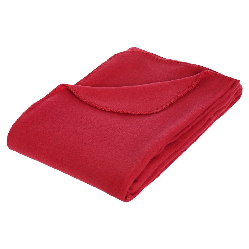 Fleecedecke rot 125x150cm - Atmosphera créateur d'intérieur