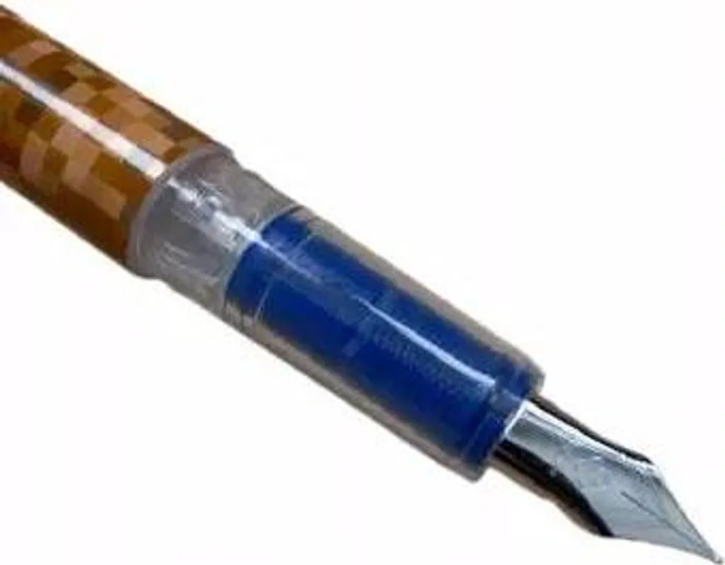 Stylo-plume bleu finition mate avec pointe iridium pour calligraphie