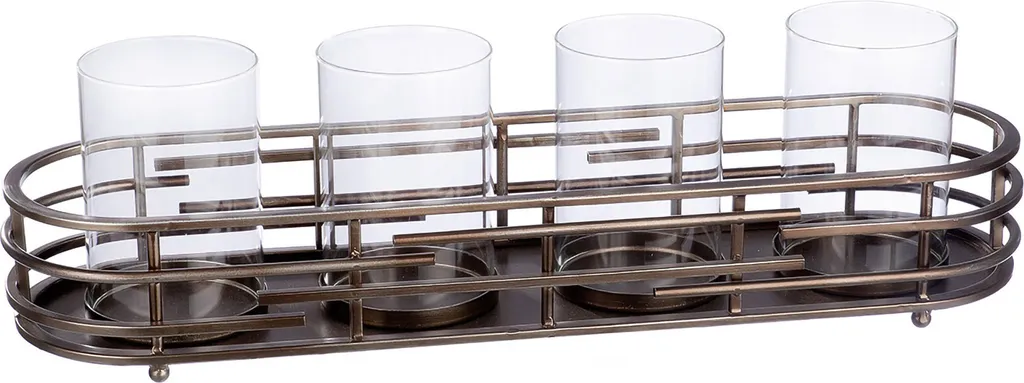 Lanterna Casablanca Loft Metallo 58cm | Porta Candele Argento Moderno