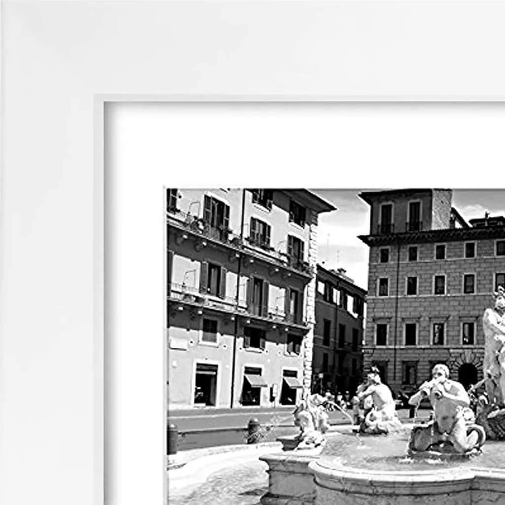 Cadre photo 11x14 pour mur de galerie - Set de 5 cadres MDF blanc moderne