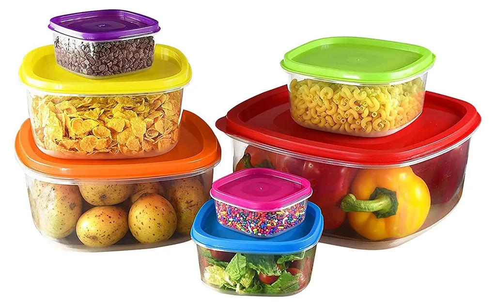 Set de 7 Boîtes à Lunch Empilables - Plastique Hermétique sans BPA - 7