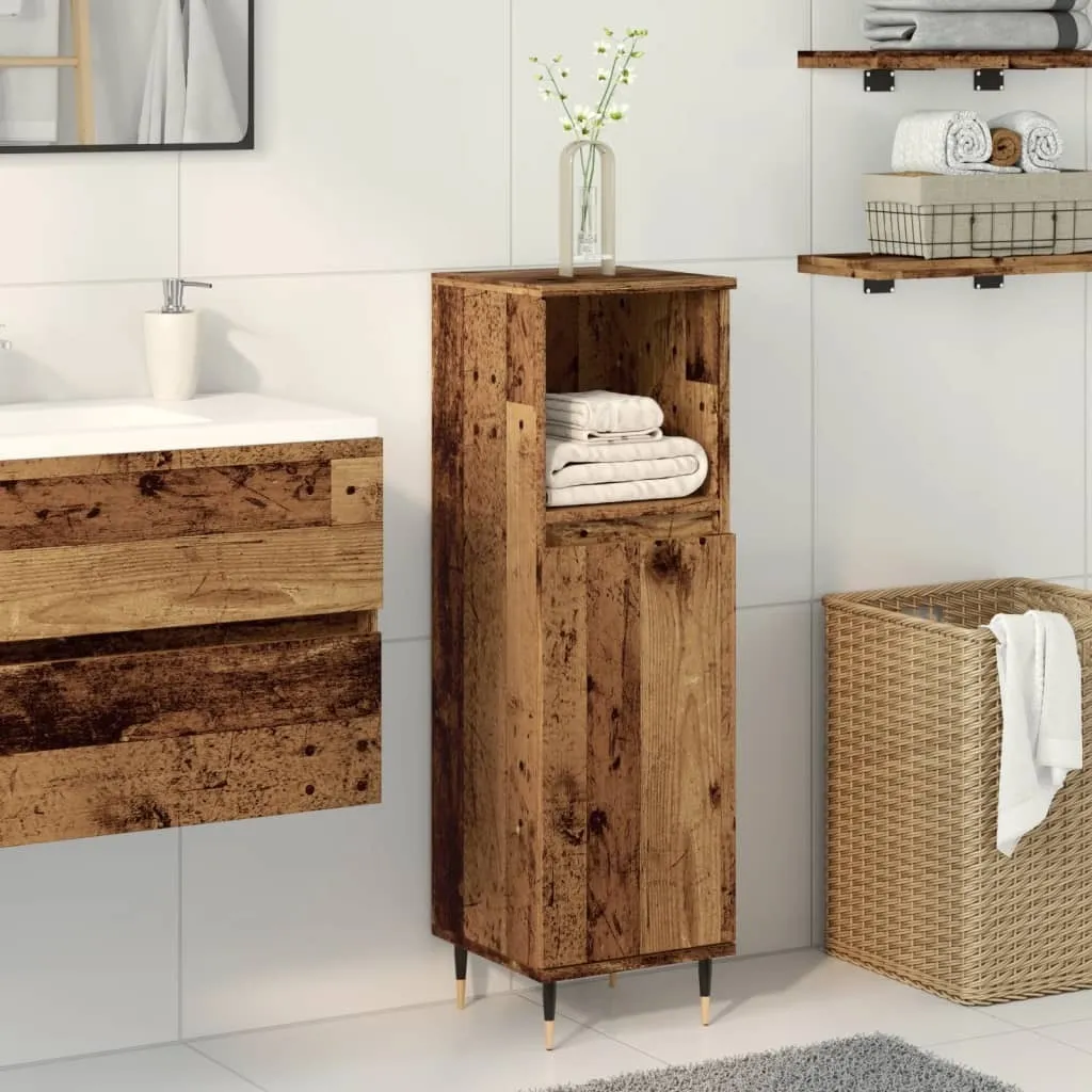Maison Exclusive Mobile Bagno Legno Antico 30x30x100 cm | Offerta Online