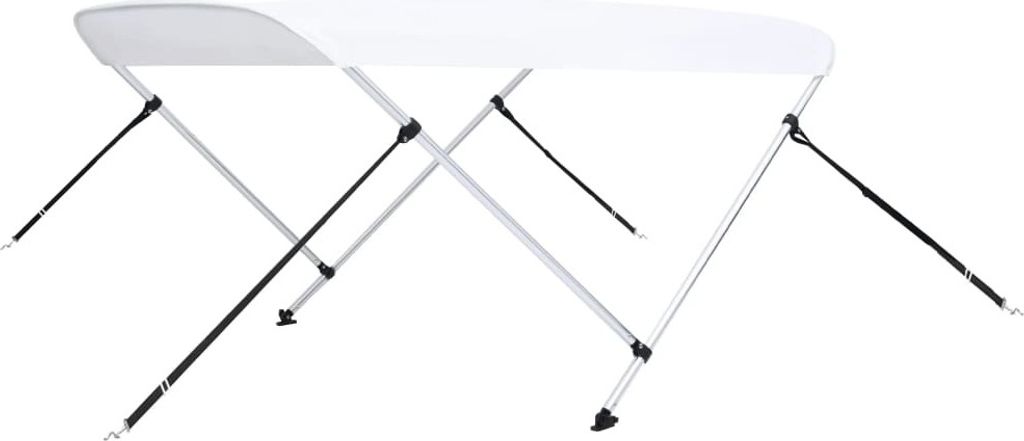 vidaXL 2-Bow Bimini Top White 180x150x110 cm Zdjęcie produktu 