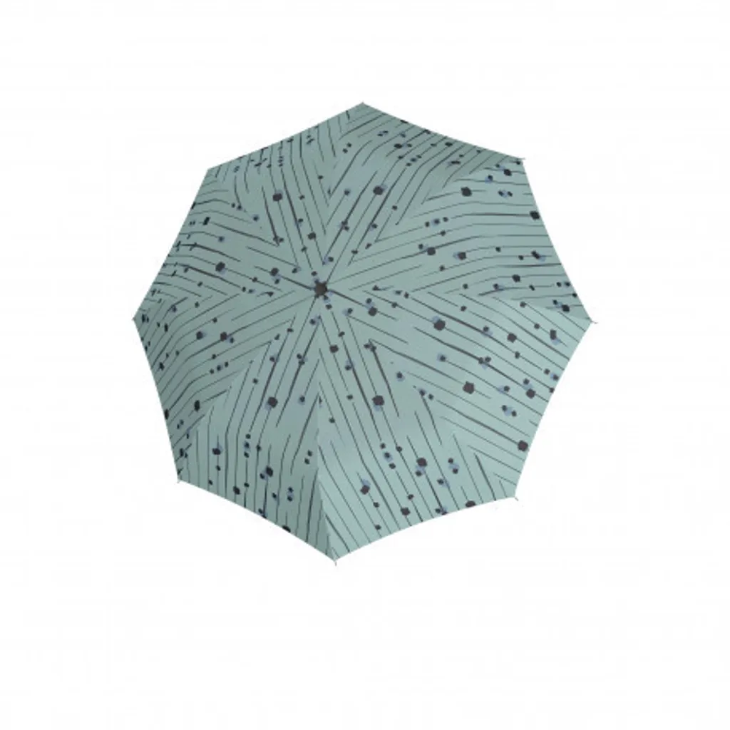 Parapluie Canne Knirps T.760 Stick pour la Ville Automatique Bleu Gris