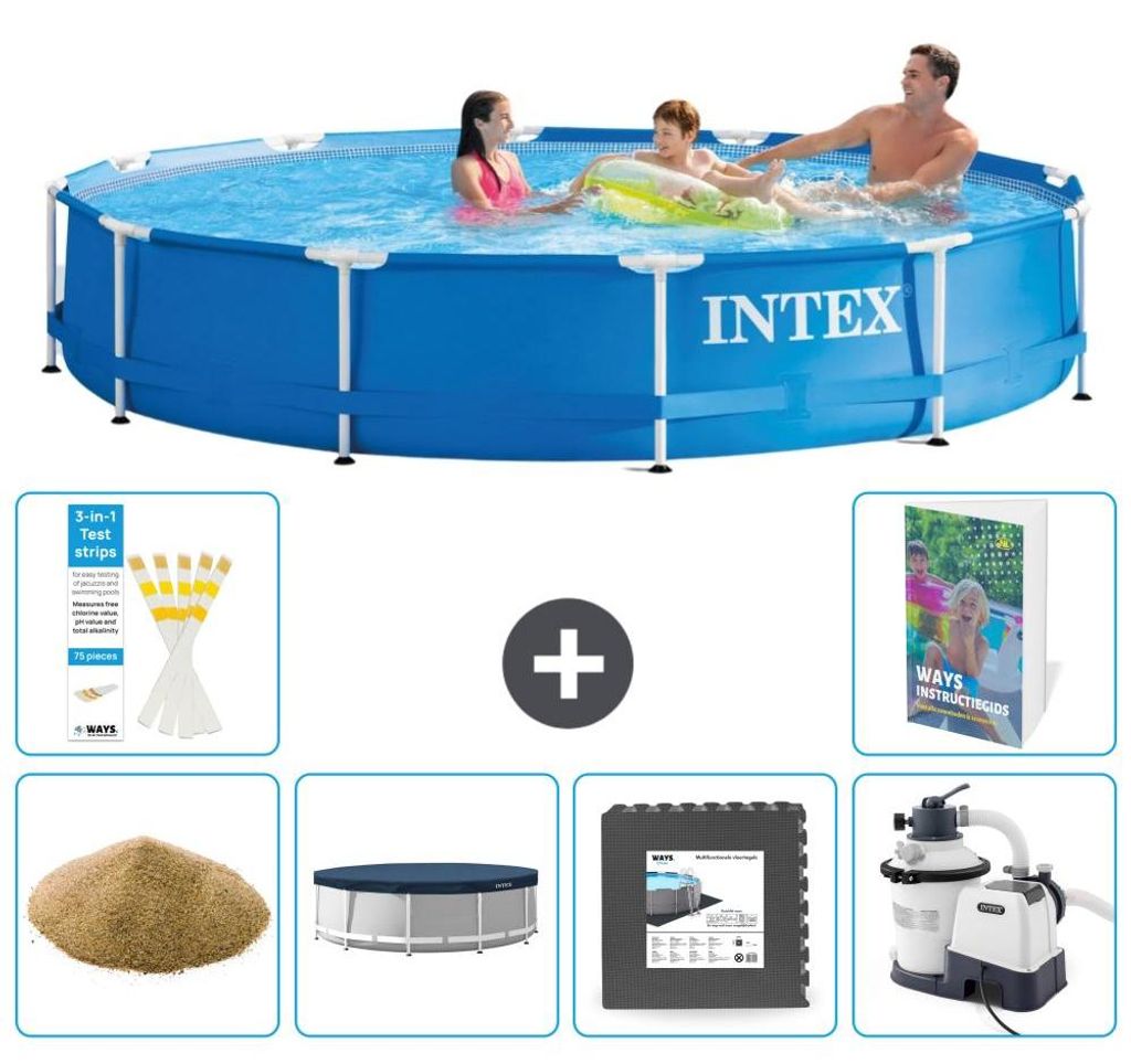 Frame Pool Rund - 366x76 cm - 7-teilig S6