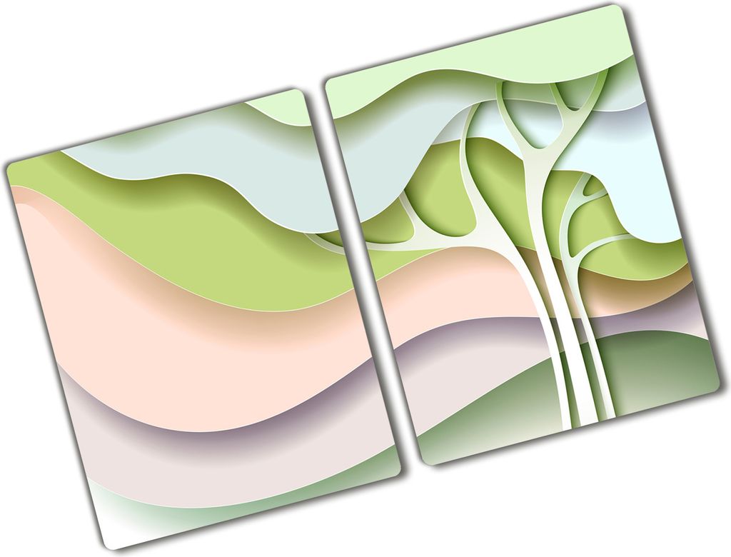 Tulup Glas Herdabdeckplatte - 2x40x52 cm - Produktbild 