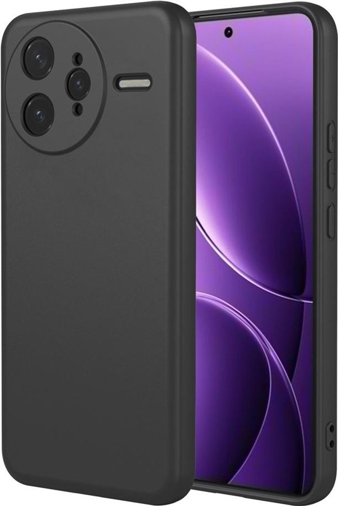 Hülle für Xiaomi Poco F7 Ultra - Phonesta Soft Silk Silikon Back Cover - Schwarz