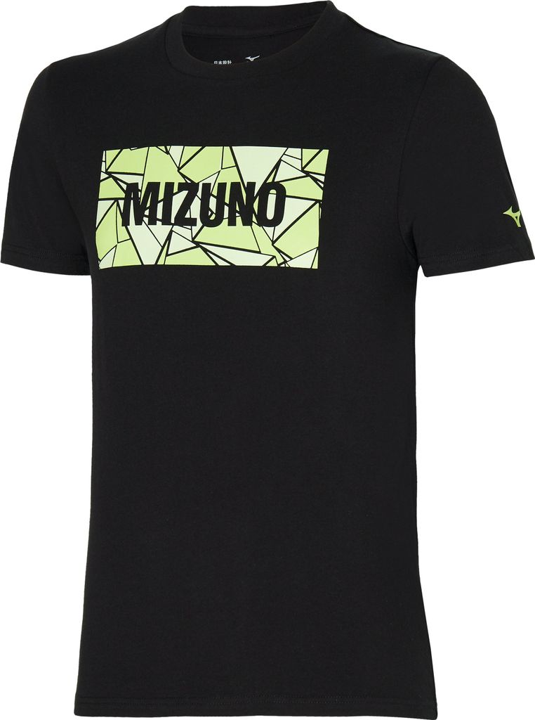 Mizuno Athletic T-Shirt Herren Schwarz - Grün