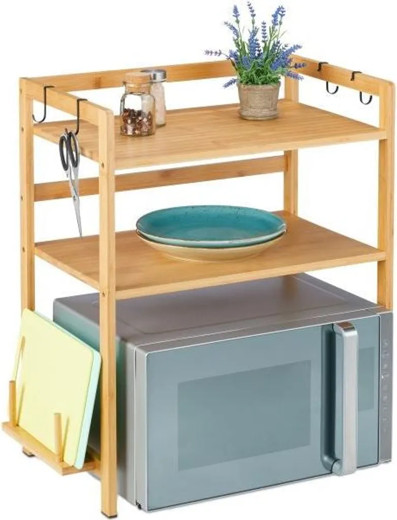 Étagère à micro-ondes gain de place pour plan de travail de cuisine