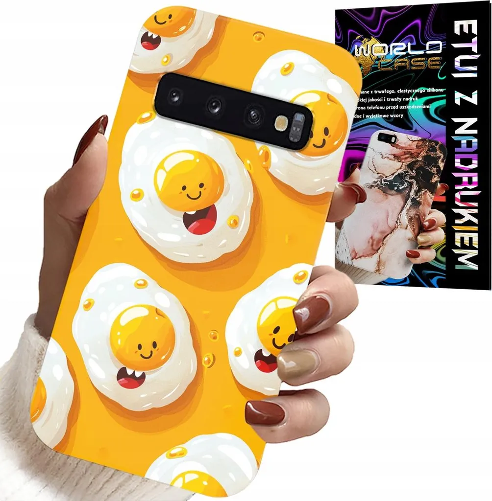 Offerta Samsung S10: Cover Uova Sorridenti Lavabile + Pellicola Kit