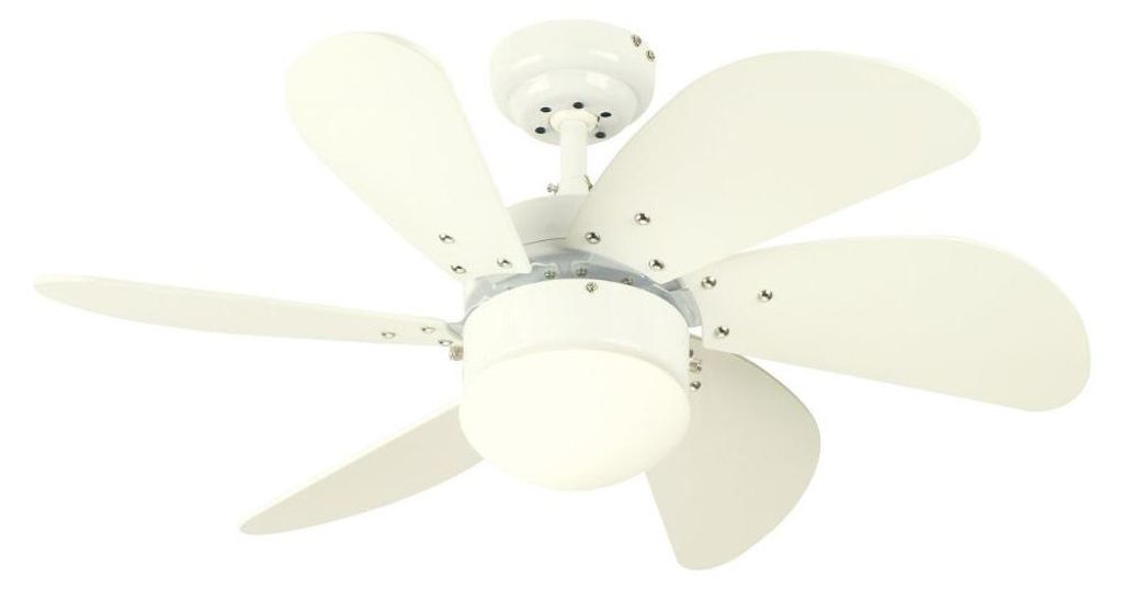 Ventilatore da soffitto Turbo Swirl Bianco 76 cm con luce e Immagine del prodotto 