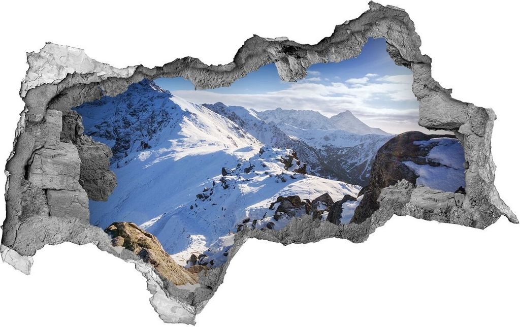 Selbstklebender Loch-3D-Aufkleber 95x73 cm Tatra-Gipfel