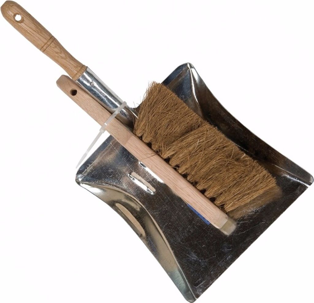 Handbesen mit Schaufel - Kehrblech und Handfeger - Kehrschaufel und Handfeger - Country - Holz - Metall