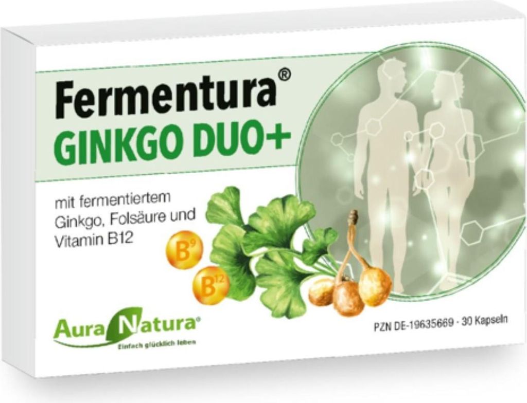 Fermentura Ginkgo Duo Plus - Ginkgo Biloba Kapseln mit Produktbild 