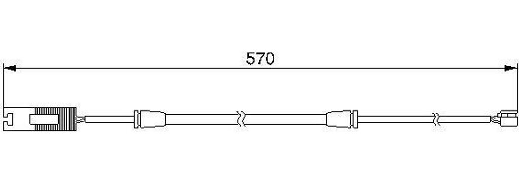 BOSCH 1 987 474 954 Warnkontakt, Bremsbelagverschleiß OE 34351182064 kompatibel mit 7er E38