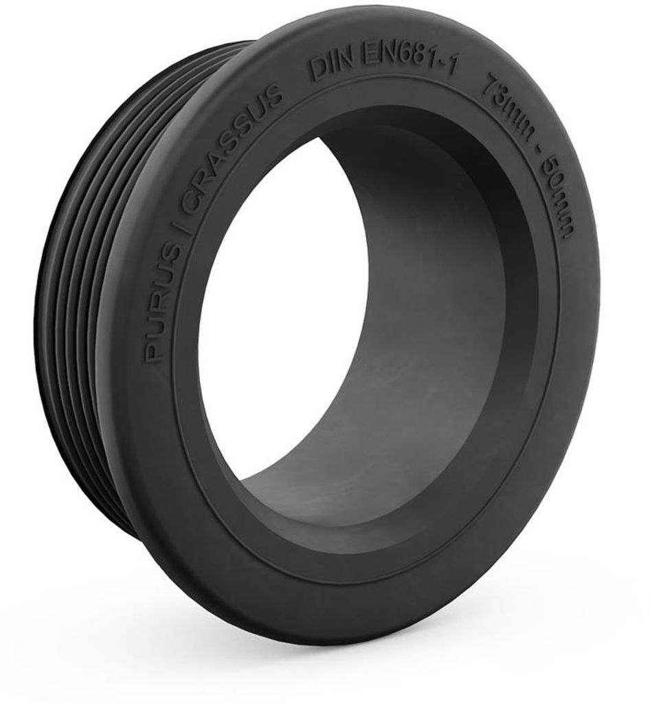 Crassus Gummiadapter Druckdichte 0,5 bar 73/50 mm Produktbild 