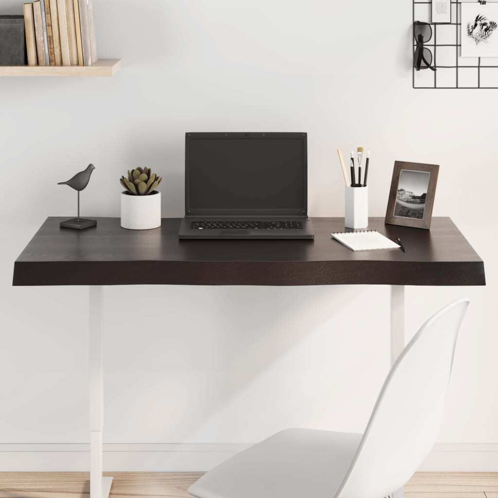 "2026 Promotion" Tischaccessoires, Tischplatte, 100x40x(2-6) cm Massivholz Behandelt Baumkante - Tischplatten CC22167