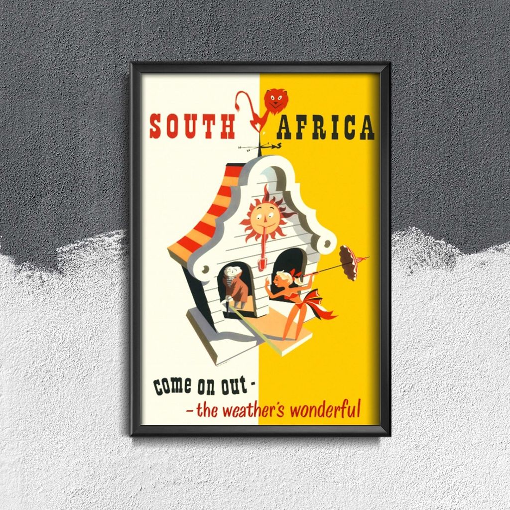 Poster - Canvas - Leinwand - 21 cm x 29,7 cm - Fotoposter - Leinwandkunst - Südafrika Beenden
