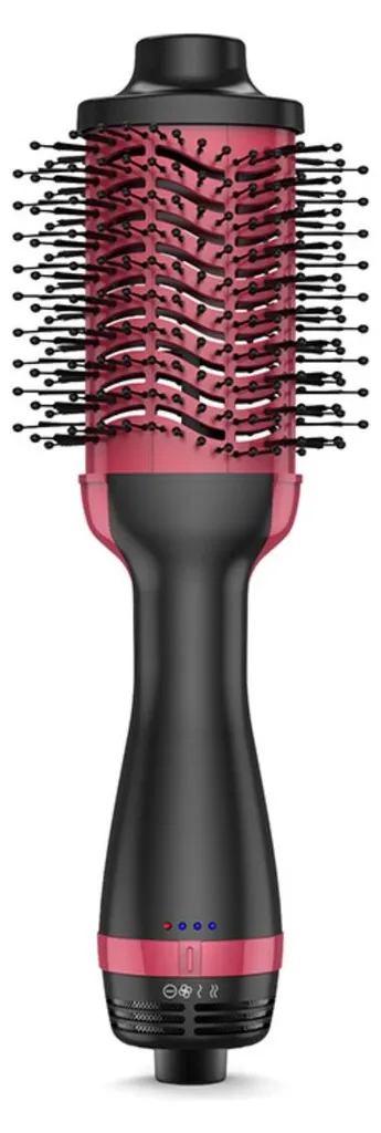 Brosse soufflante 2-en-1 INF 1000W Bordeaux avec 3 Vitesses et Prise EU