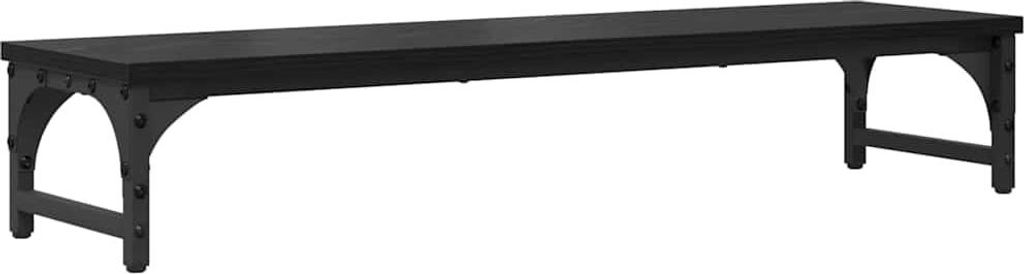 Monitor Halterung Schwarz Eichen-Optik 85 x 23 x 15,5 cm