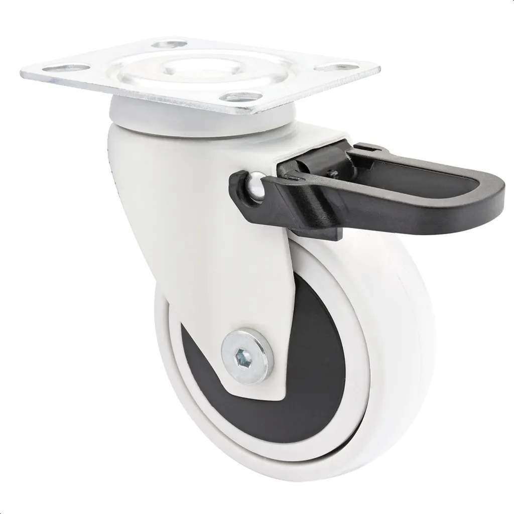 WAGNER Design 3C Roulette pivotante soft Ø 75 mm blanc frein 01237601