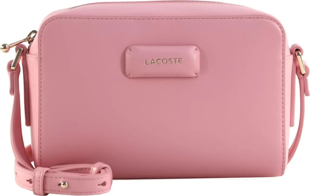 Fini l'encombrement avec ce sac bandoulière Lacoste Peony rose compact