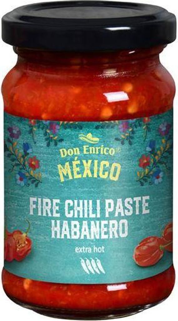 Don Enrico Fire Chili Paste Habanero extra hot 100 G Glas Produktbild 