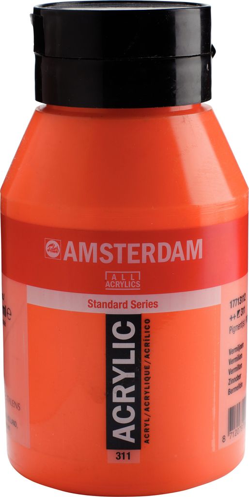 Amsterdam Standard Series Acrylfarbe Flasche 1000 ml Zinnober 311