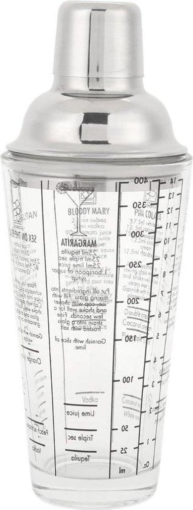 Glas und Stahl Cocktailmixer 450 ml - für Bar und Feierlichkeiten