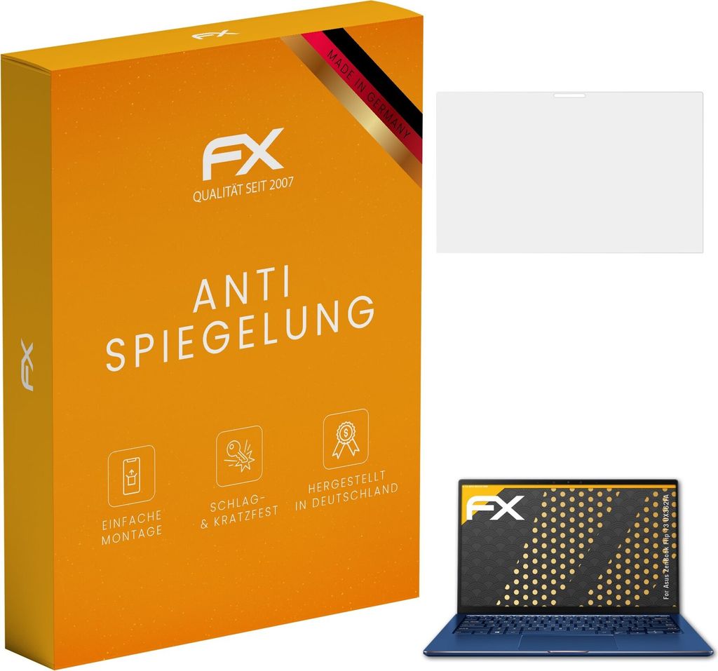 atFoliX FX-Antireflex 2x Schutzfolie kompatibel mit Asus ZenBook Flip 13 (UX362FA) Displayfolie