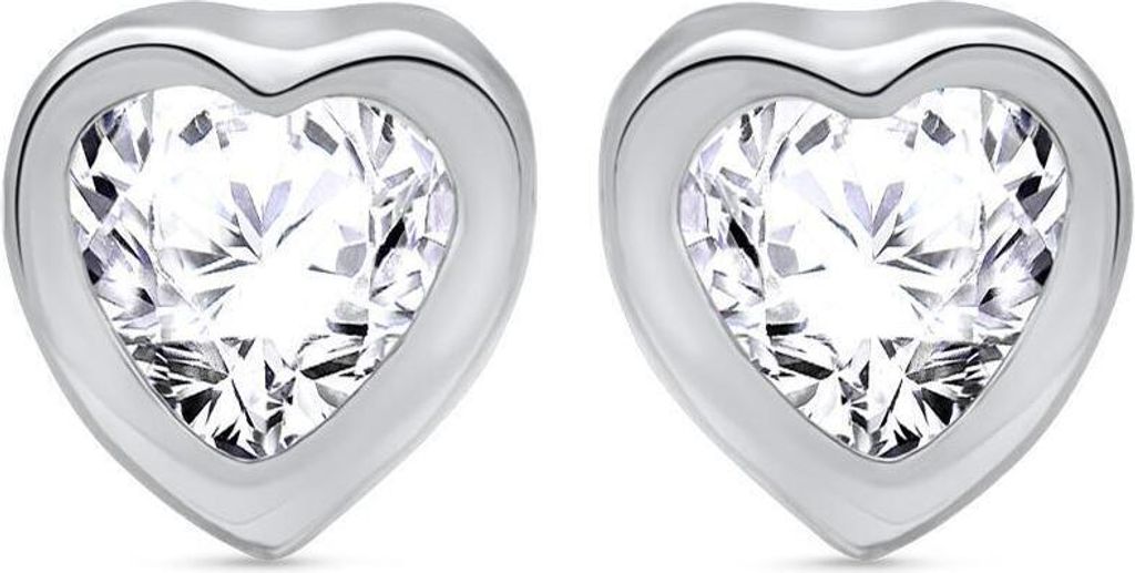 925 Sterling Silber Herzohrstecker - SE0263