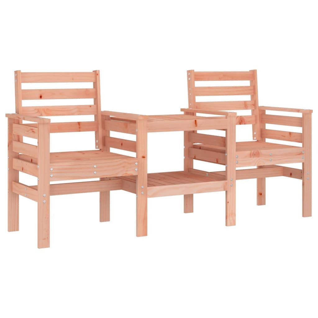 vidaXL Gartenbank mit Tisch 2-Sitzer Massivholz Douglasie Produktbild 