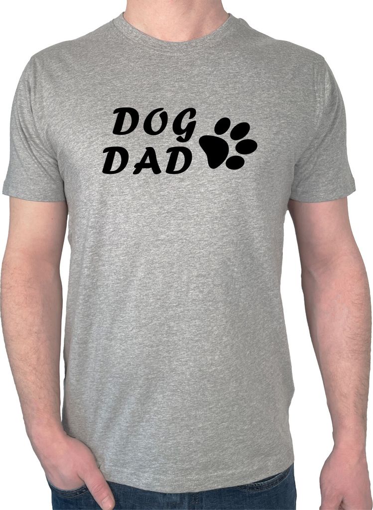 Huuraa Herren T-Shirt Dog Dad Tapse XXL Sport Grey Bio Baumwolle Fairtrade Herrenshirt Geschenkidee