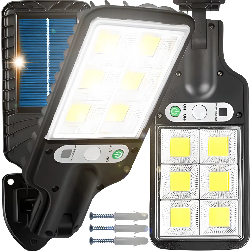 Lampe solaire 120 LED extérieur avec projecteur puissant IP67 240W