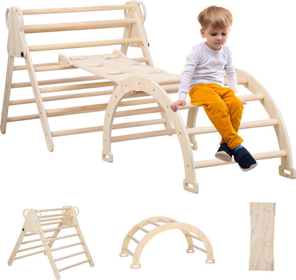 Hengda Kletterdreieck Kletterbogen Rutsche Spielplatz für Kinder ab 2 Jahre
