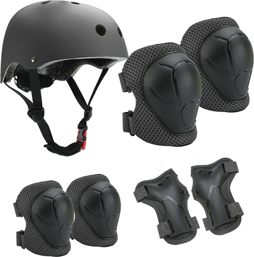 Teile/satz Kinder Radfahren Schutzausrüstung Kit Rollschuh Skateboard Skating Bike Roller Einstellbare Helm Knie Ellenbogen Pad Handgelenk Schutz ...