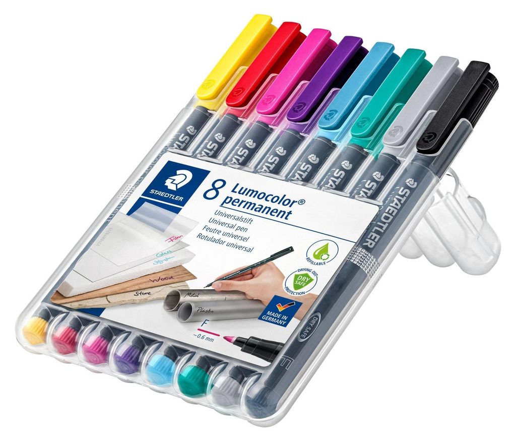 Staedtler - Filz -Tip Pen OHP Lumo F 318 Perm 8 St ASS | Produktbild 