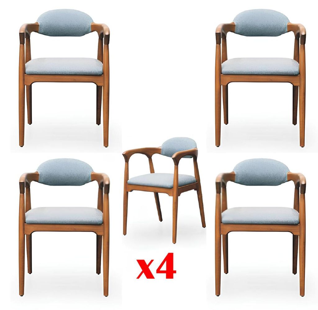 Esszimmer Garnitur 4x Stuhl Set Stühle Lehn Garnitur Essgruppe Möbel Gruppe
