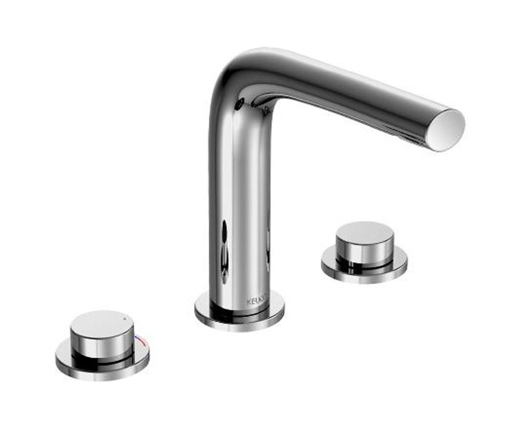 Keuco Dreiloch-Waschtischarmatur 150 EDITION 400 mit Zugstangen-Ablaufgarnitur 1 1/4" verchromt