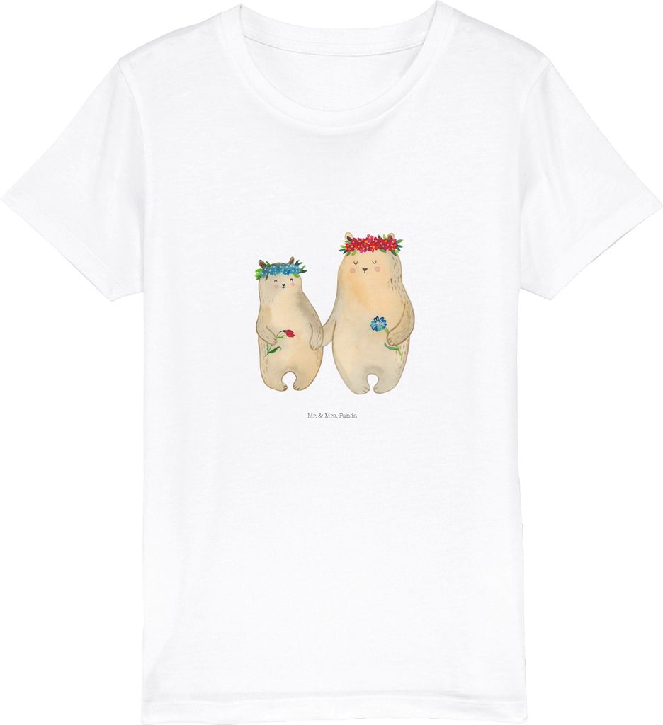 Mr. & Mrs. Panda Kleinkinder T-Shirt Bären mit Blumenkranz Produktbild 