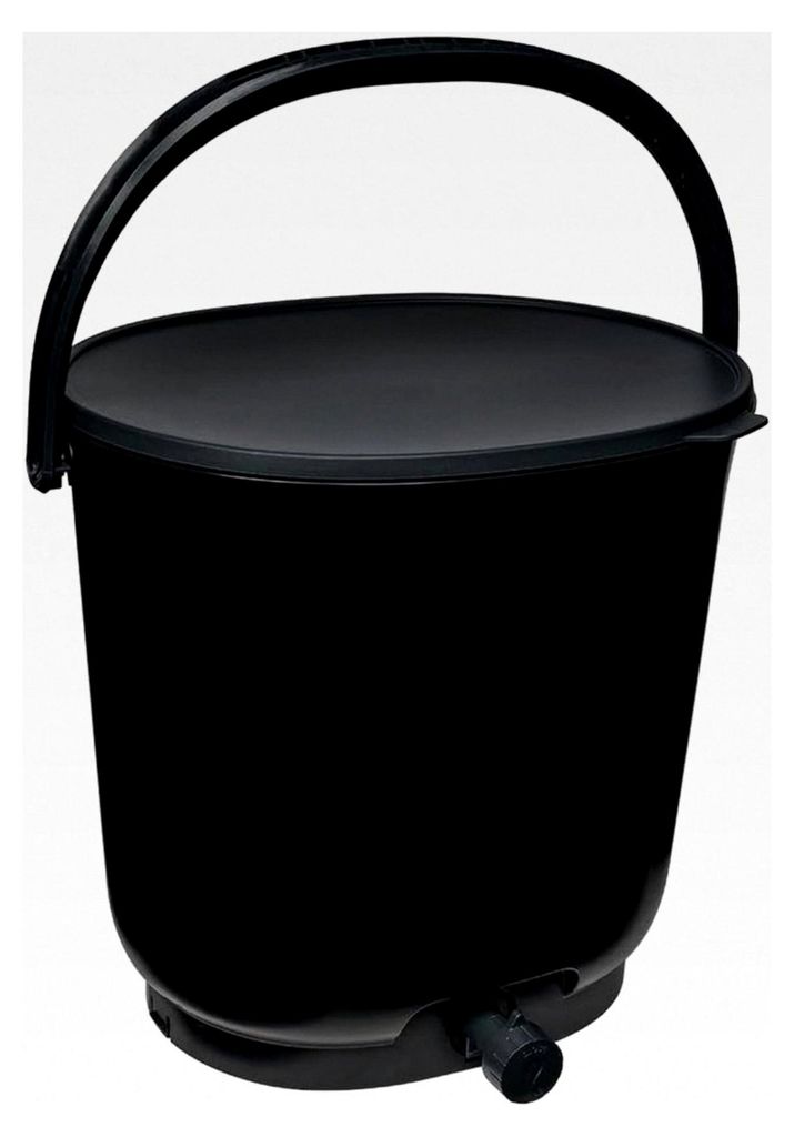Bokashi Essential Biomülleimer für die Küche (15,3 Liter) – Komposteimer für Küche und Garten aus recyceltem Kunststoff – Starter-Set inkl...