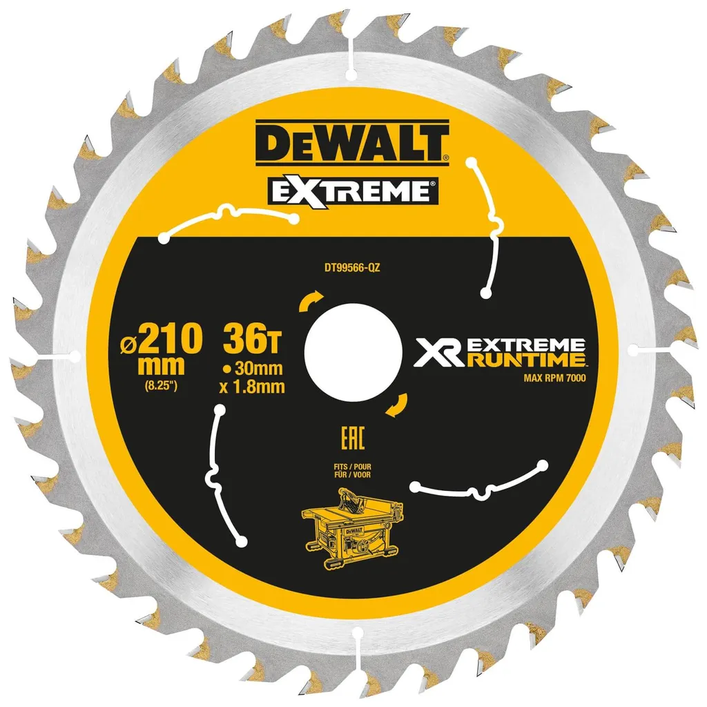 Lama Dewalt DT99566-QZ 210mm x 30mm 36T - Taglio Legno Professionale