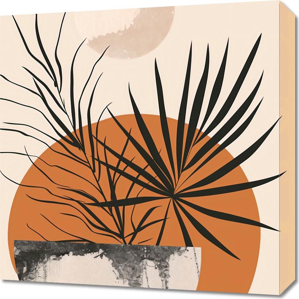 Bild 50x50cm Palm Sunset