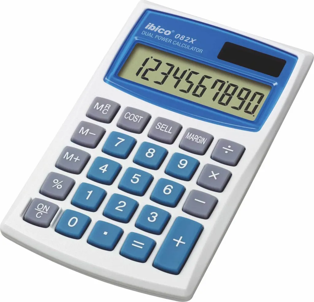 Calculatrice de bureau portable Ibico 082X pour gestion et commerce
