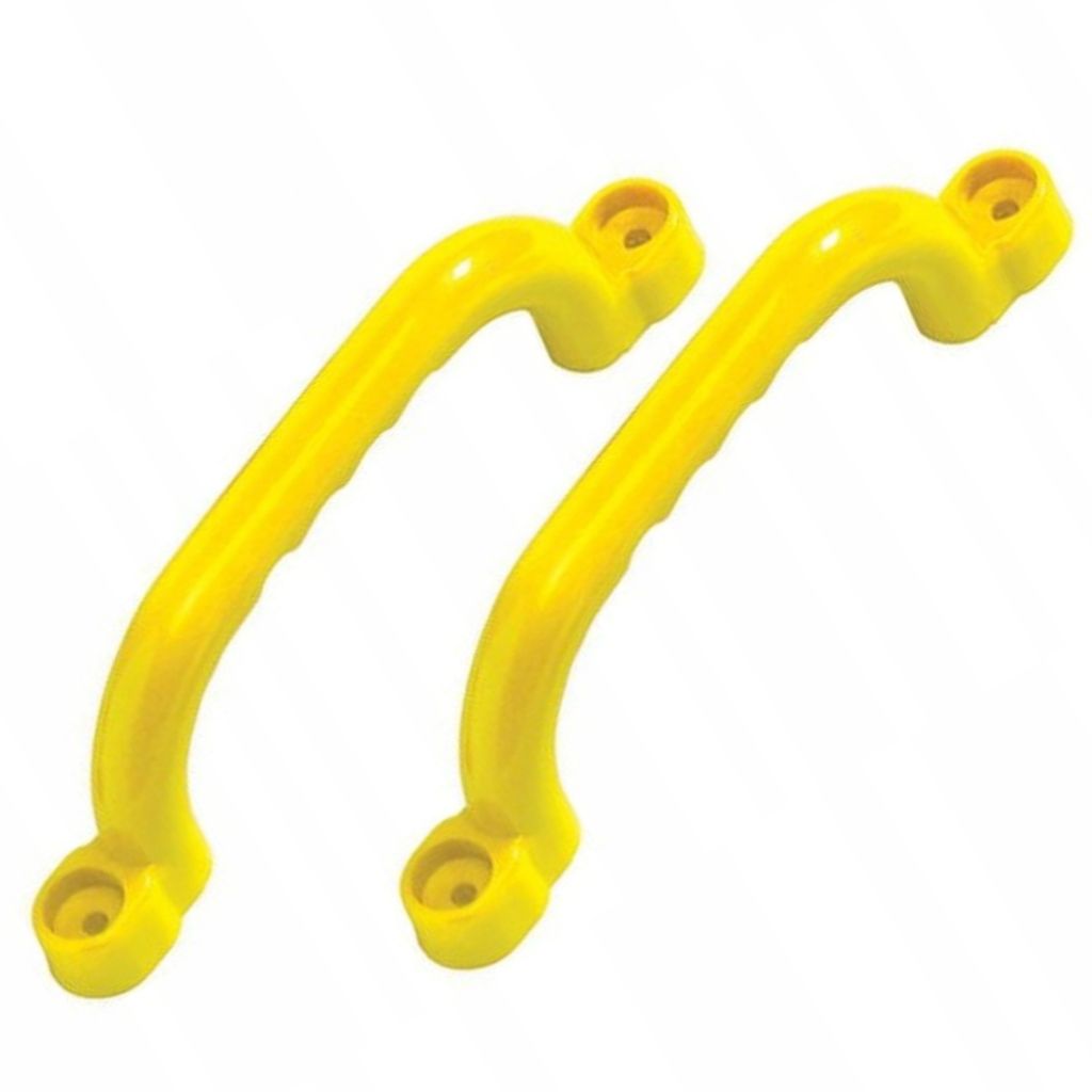 TRIBECCO Spielplatzhalter, 2er-Set, 25 × 7,5 cm, wetterfest und schlagfest, inkl. Montageset Gelb