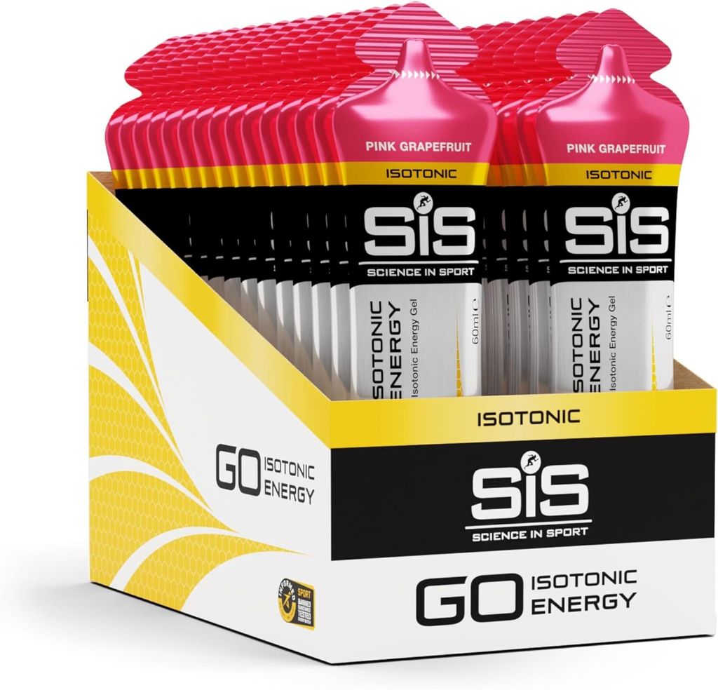 Science in Sport - SIS GO Isotonic Energy Gel - Vegan - Grapefruit geschmack - Isotonische Formulierung mit 22g Kohlenhydraten - 30 x 60ml