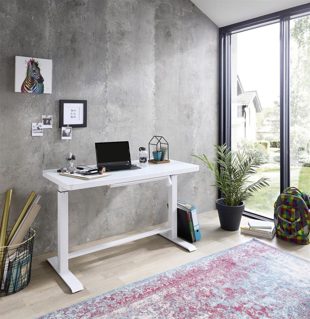 Schreibtisch Computertisch Arbeitstisch Bürotisch Tisch Büromöbel "Livadia I" Weiß